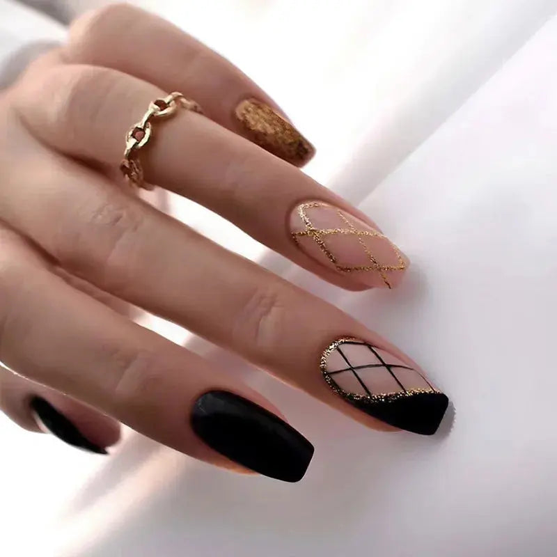 24Pcs French Tip Handmade Press On Nails Minimalist Solid Color Fake Nails Medium Square Full Cover Press On Nail Tips With Glue Ma boutique