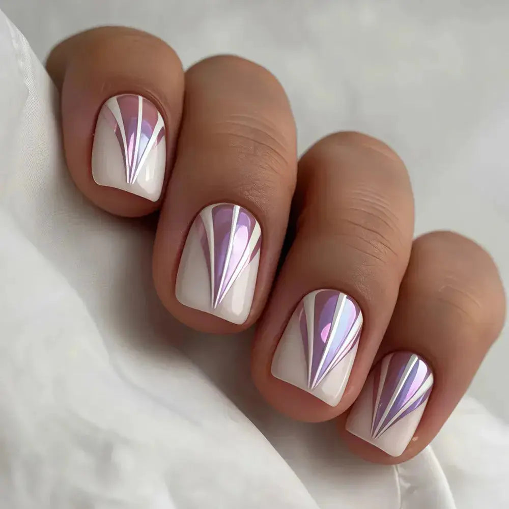 24Pcs French Tip Handmade Press On Nails Minimalist Solid Color Fake Nails Medium Square Full Cover Press On Nail Tips With Glue Ma boutique